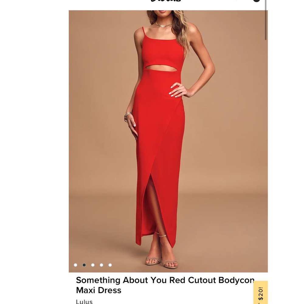Lulu’s Something About You Red Cutout Dress
